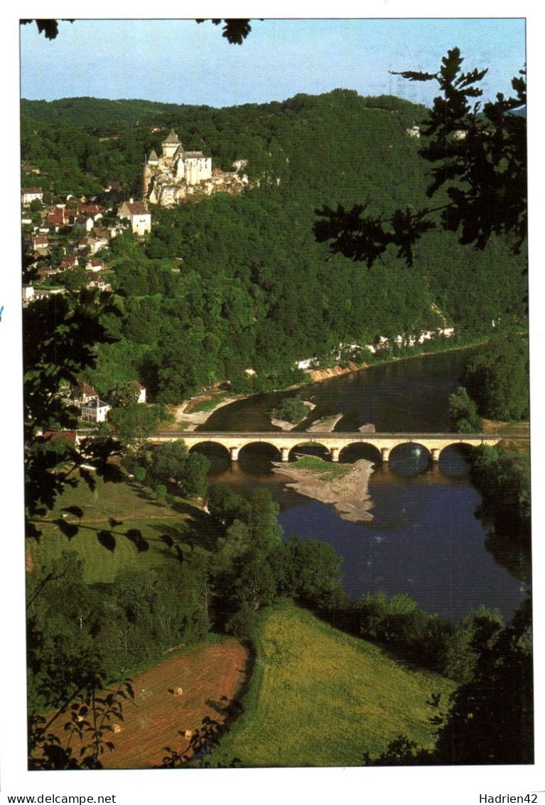 RECTO/VERSO - CPM - MUSSIDIAN - VUE AERIENNE DU CHATEAU DE CASTELNAUD - CACHET 2003 - Mussidan