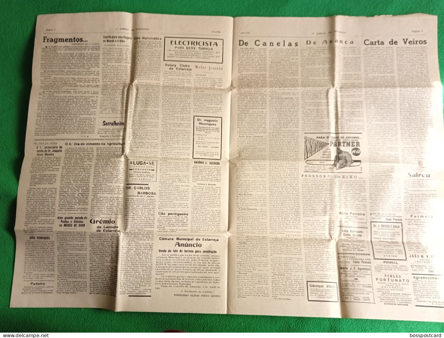 Estarreja - O Jornal De Estarreja, 10 Abril De 1965 . Imprensa. Aveiro. Portugal. - Informations Générales