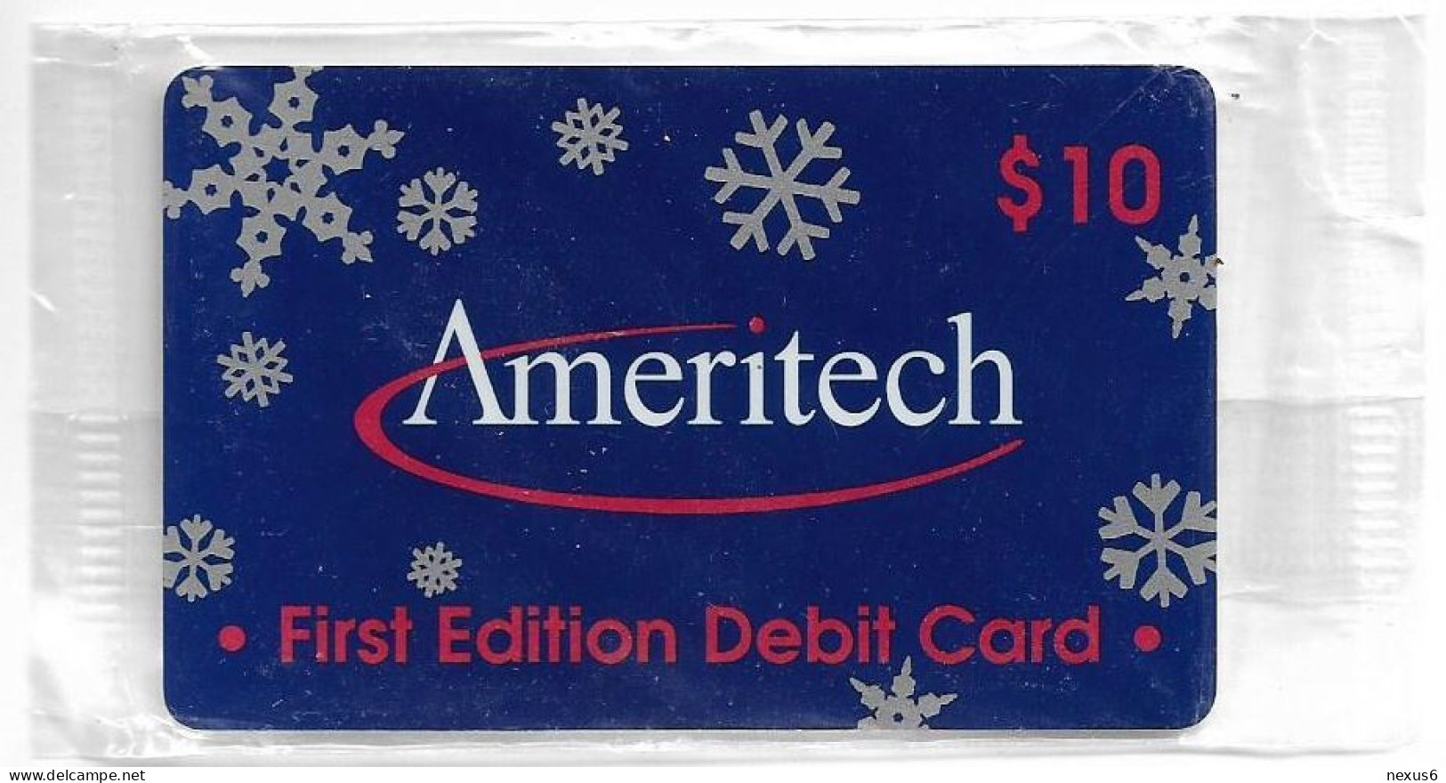 USA - Ameritech (AMT) - Snowflake Trial, First Edition Debit Card, 12.1993, Remote Mem. 10$, 10.000ex, NSB - Other & Unclassified