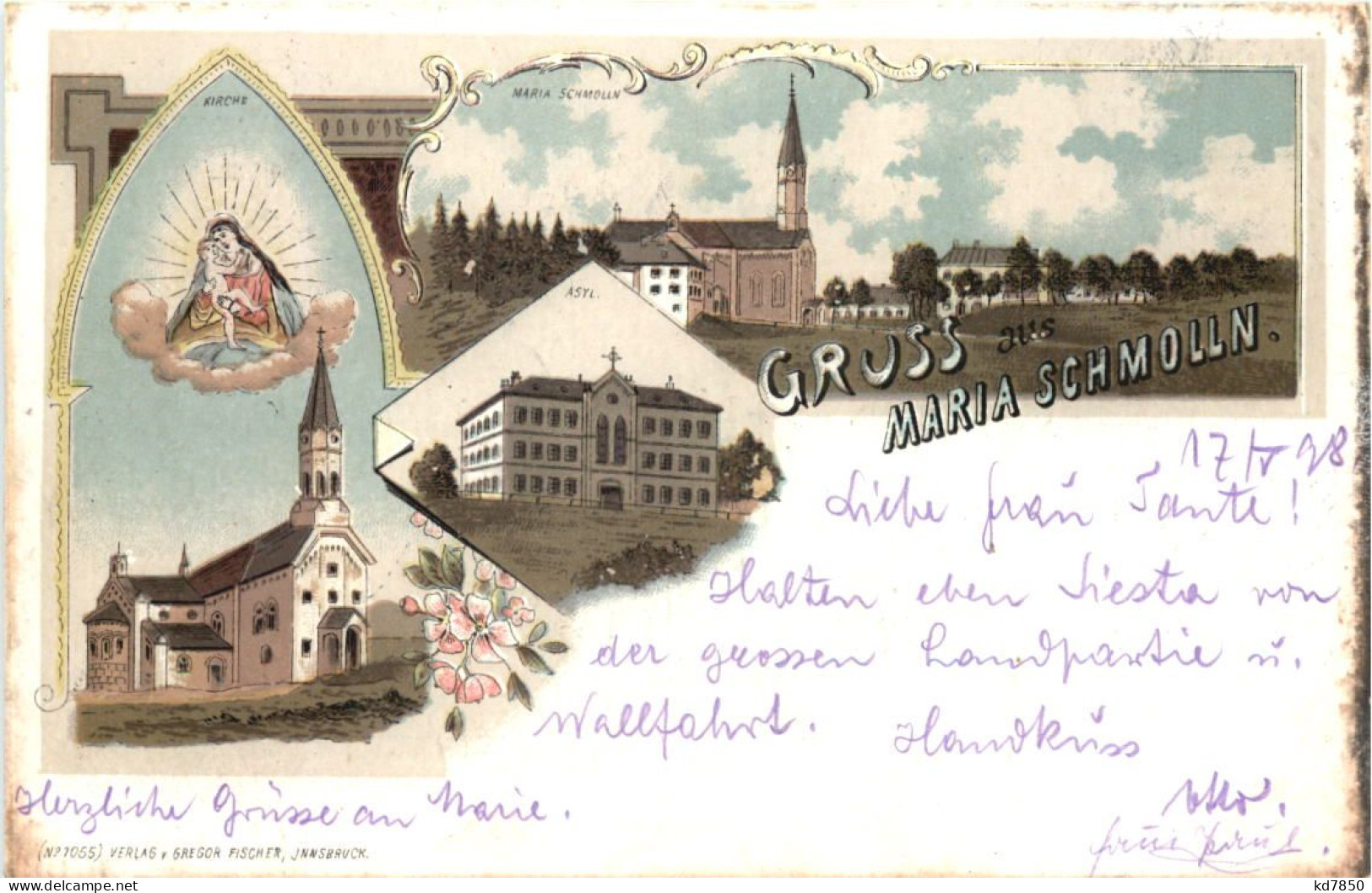 Gruss Aus Maria Schmolln - Litho - Braunau