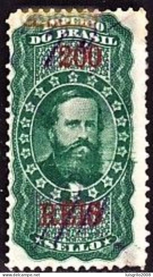 Revenue/ Fiscal, Brasil 1890 - Imposto De Sello. Império Do Brazil, 200 Reis - Dienstzegels