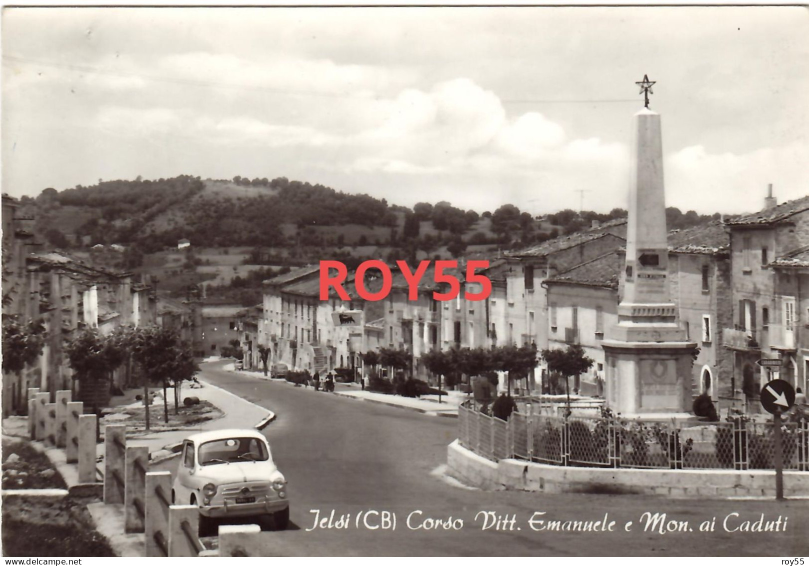 Molise-campobasso-ielsi Corso Vittorio Emanuele E Monumento Ai Caduti Anni 50 60 - Autres & Non Classés