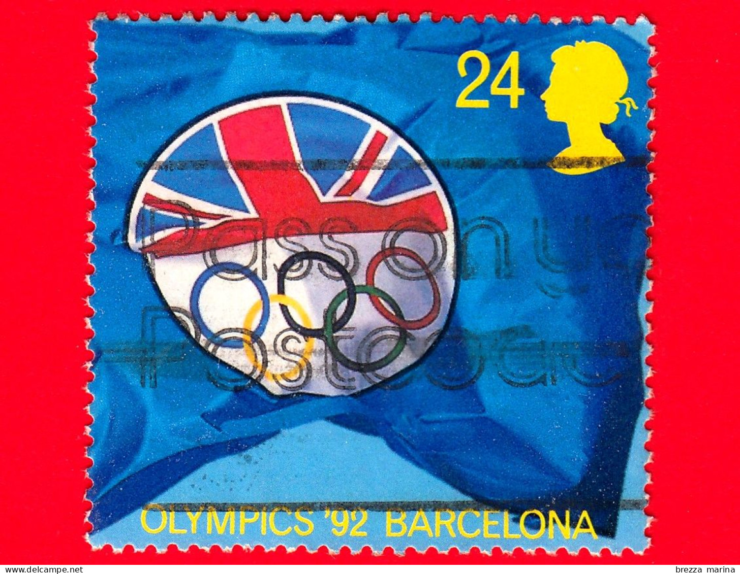 INGHILTERRA - GB - GRAN BRETAGNA - Usato -1992 - Giochi Paralimpici - Barcelona '92 - Logo - 24 - Usados