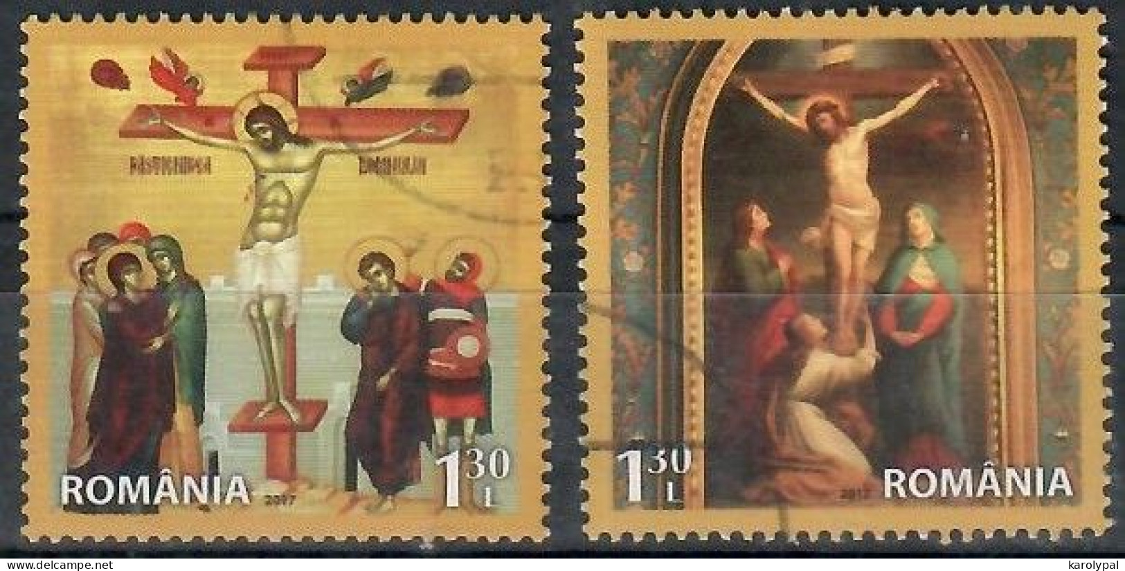 Romania, 2017, USED,   Easter, Mi. Nr. 7185-6 - Used Stamps