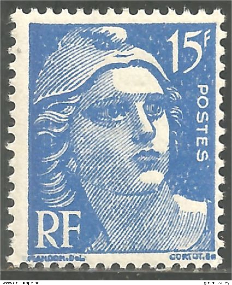 338 France Yv 886 Marianne De Gandon 15f Bleu MNH ** Neuf SC (886-2c) - Femmes Célèbres