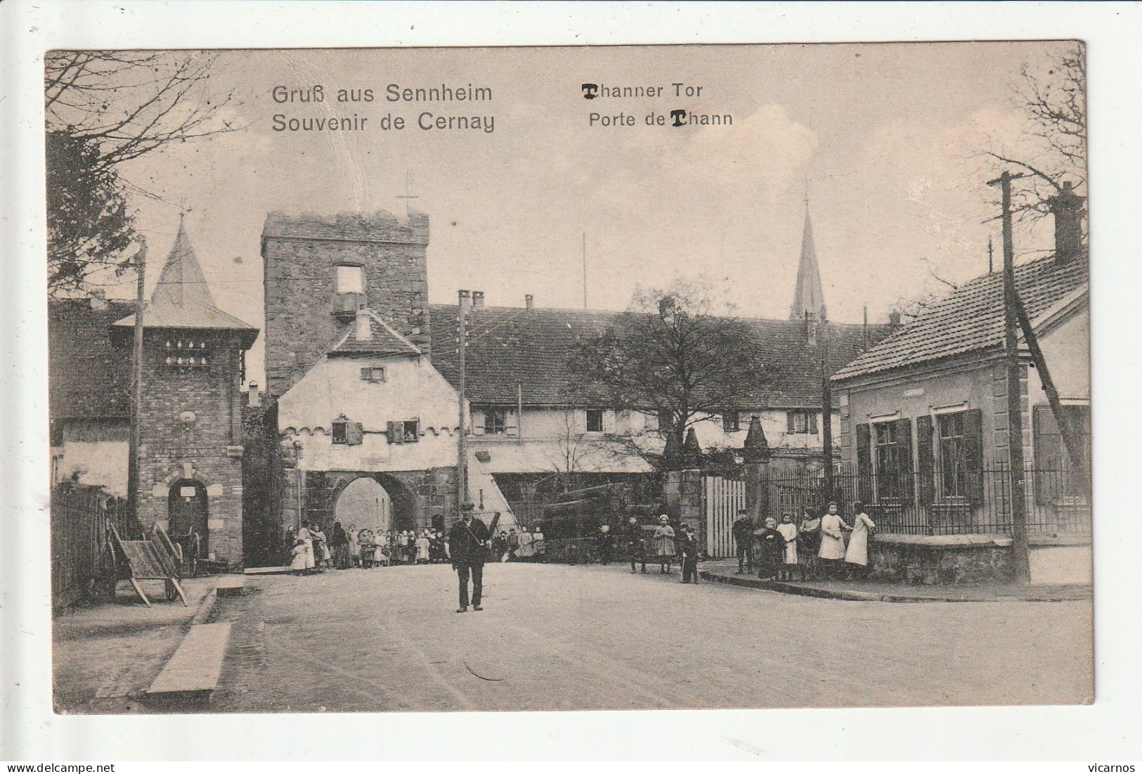 CP 68 Souvenir De CERNAY Porte De Thann - Cernay