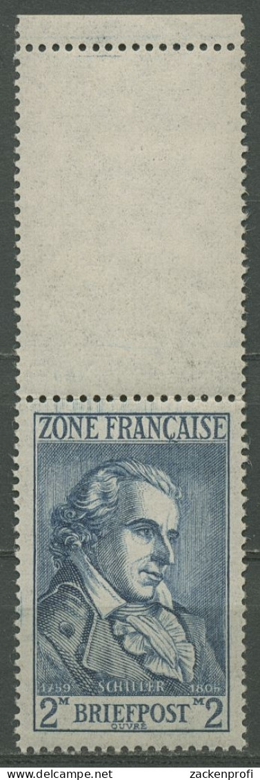 Franz. Zone: Allgemeine Ausgabe 1945/46 Schiller Mit Leerfeld 12 VL Postfrisch - Emisiones Generales