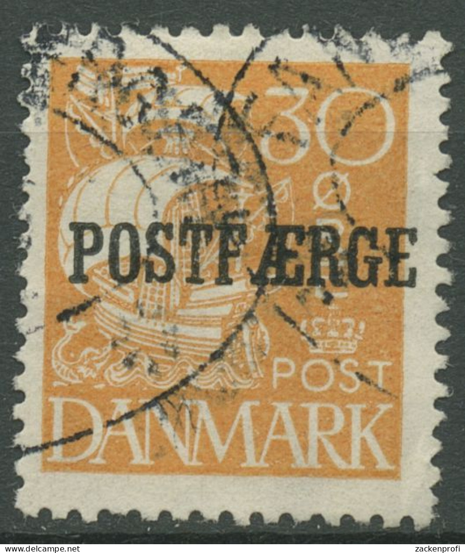 Dänemark 1927/30 Postfähre-Marke Karavelle Aufdruck Postfaerge PF 13 Gestempelt - Postpaketten