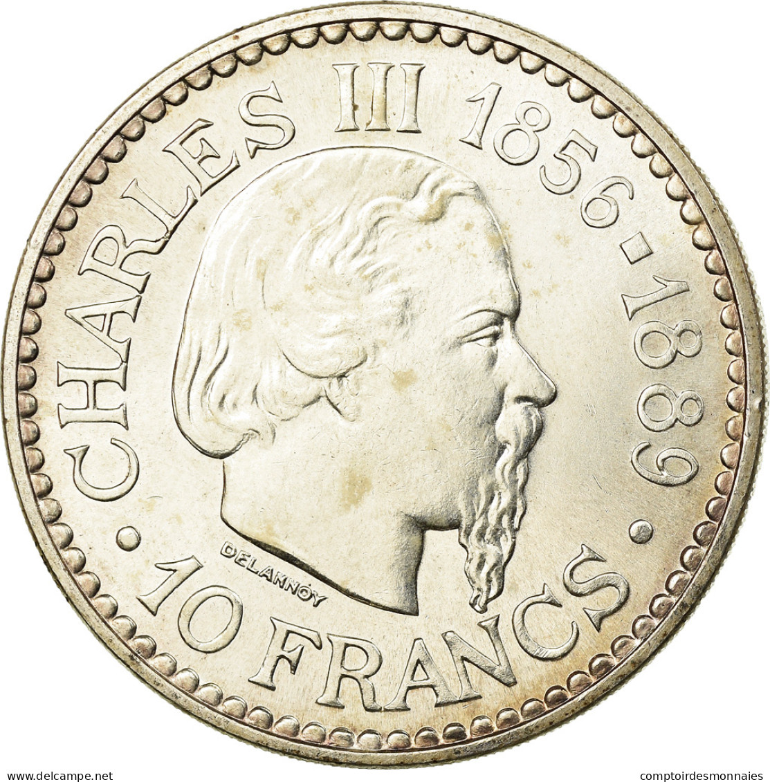 Monnaie, Monaco, Rainier III, Charles III, 10 Francs, 1966, SUP, Argent - 1960-2001 Francos Nuevos