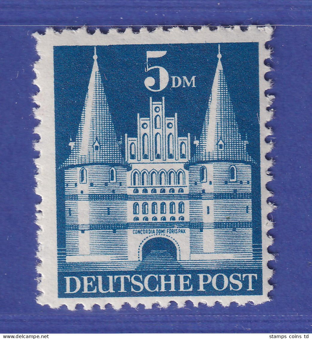 Bizone Bautenserie 5 DM Holstentor Mi.-Nr. 100 II Postfrisch ** - Ungebraucht