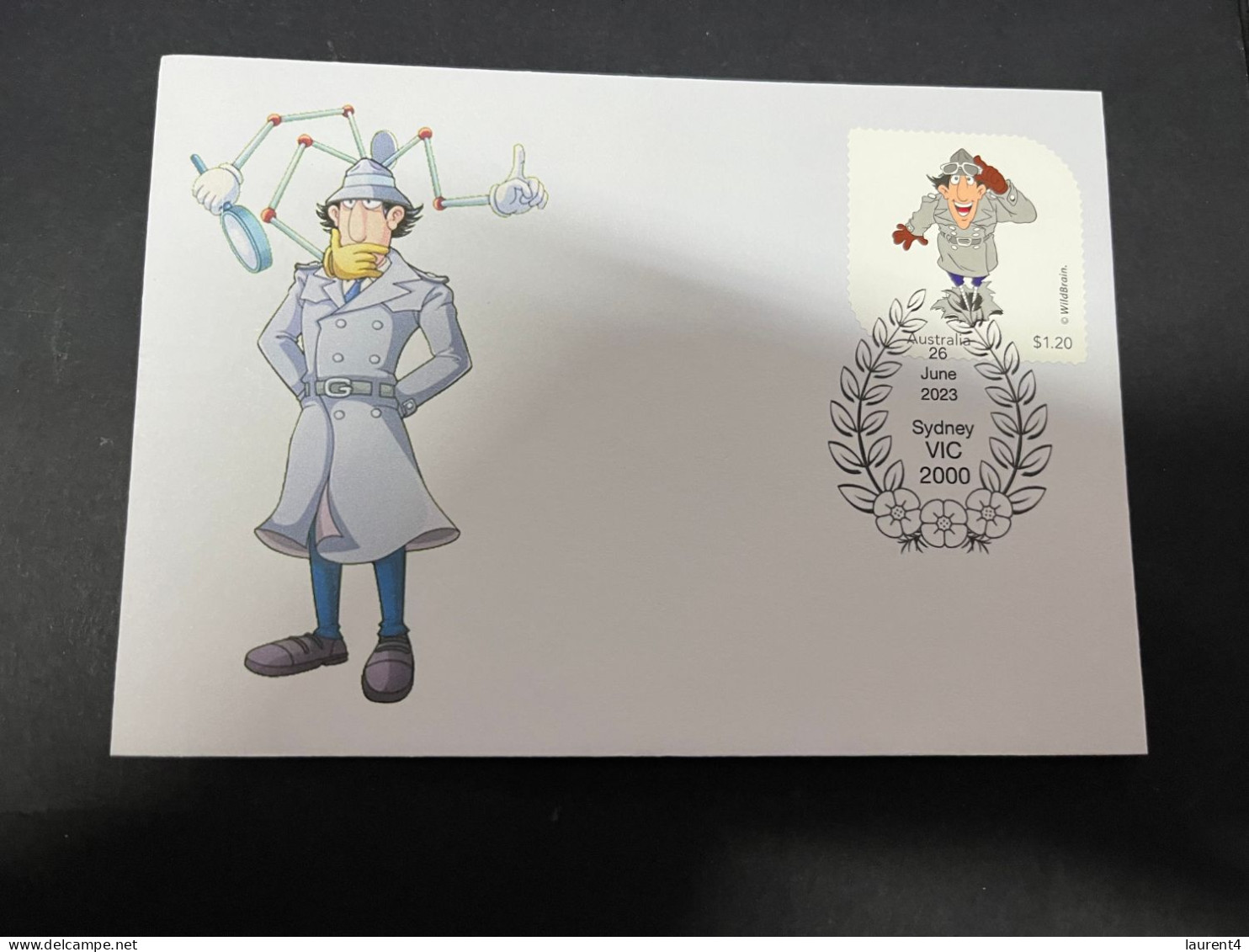 9-4-2024 (1 Z 27) Australia Post - (2023 Stamp Issued 26-6-2023) Inspector Gadget Stamp On Special Cover - Lettres & Documents