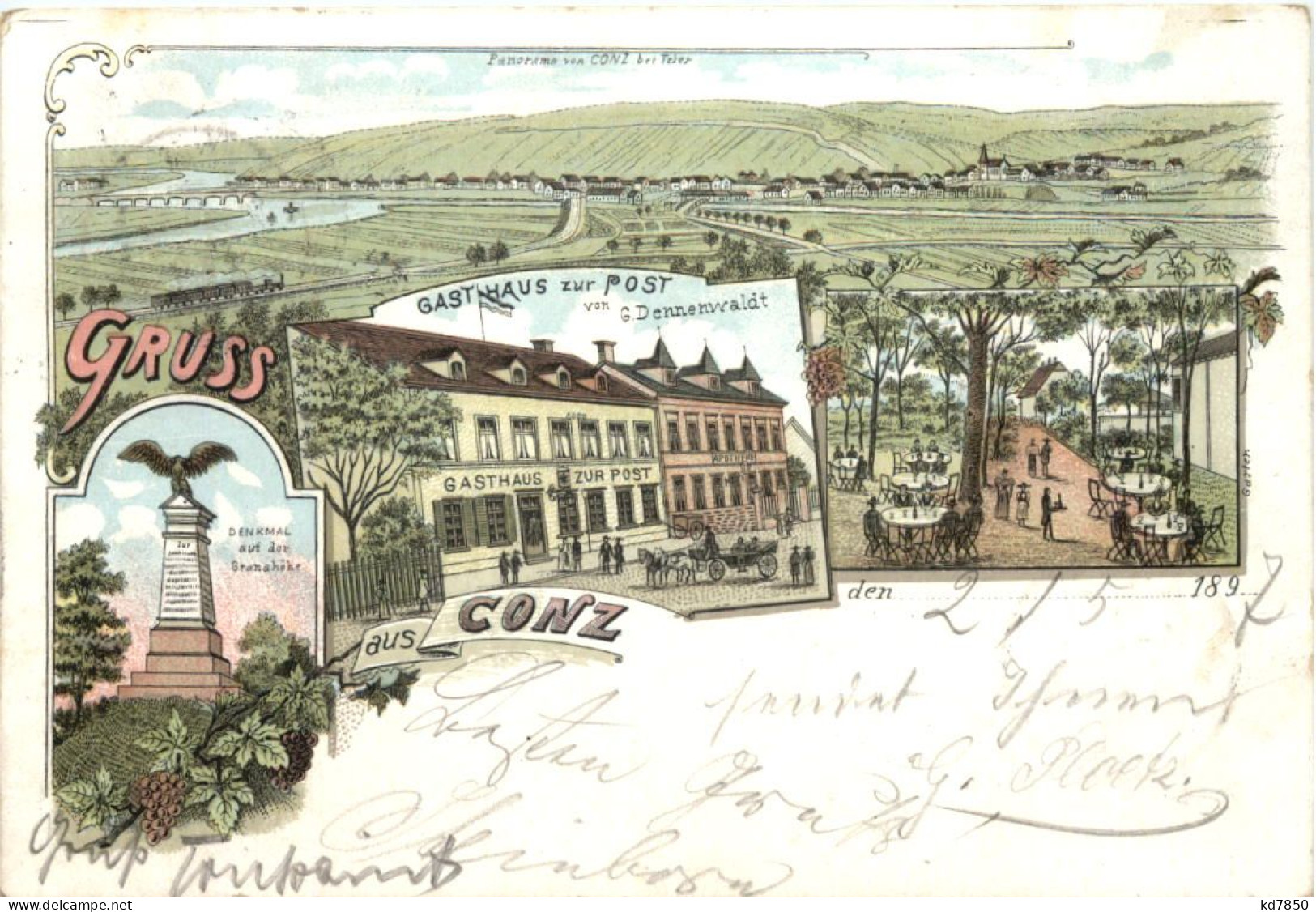 Gruss Aus Conz - Litho - Saarburg