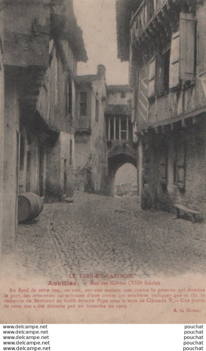 L8-82) AUVILLAR - RUE DES NOBLES - ( 2 SCANS ) - Auvillar