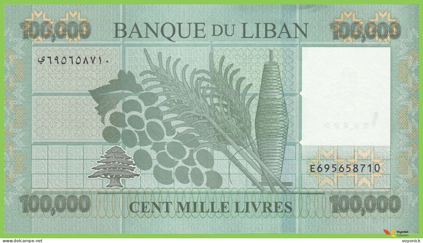 Voyo LEBANON 100000 LIVRES 2022 P95e B546c E69 UNC - Lebanon