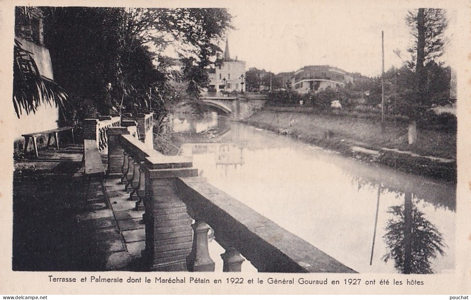 A9-31) MURET - HOTEL PIGOT 9 AV ST GERMIER - TERRASSE ET PALMERAI DONT LE MAL PETAIN ET GAL GOURAUD EN 1927 - 2 SCANS - Muret