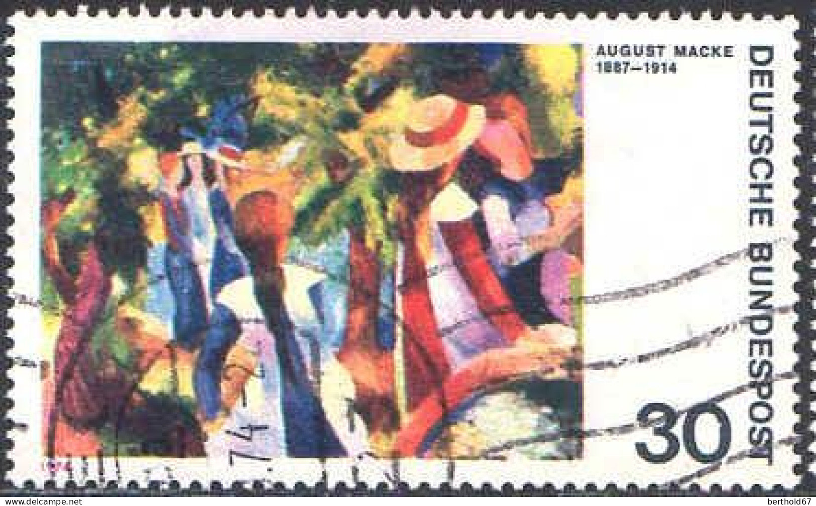 RFA Poste Obl Yv: 665 Mi:816 August Macke (Beau Cachet Rond) (Thème) - Modern