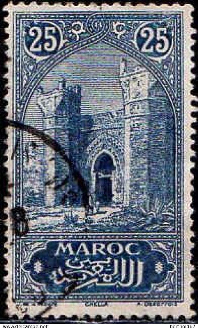 Maroc (Prot.Fr) Poste Obl Yv: 70 Mi:28 Chella Porte (Beau Cachet Rond) - Used Stamps