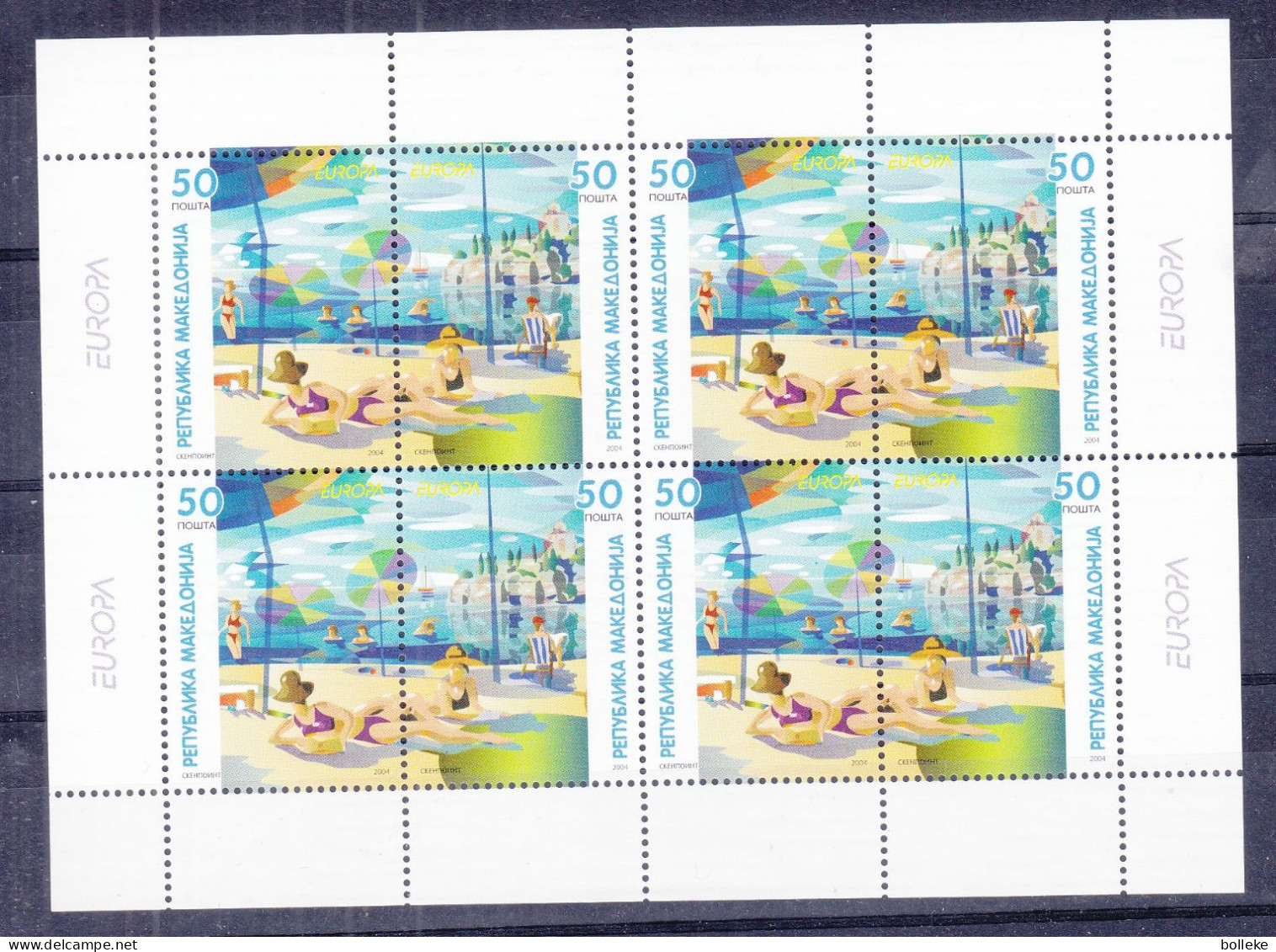 Europa 2004 - Macedonie - Yvert 309 / 10 ** - En Petite Feuille - Plage - Valeur 28 € ++ - 2004