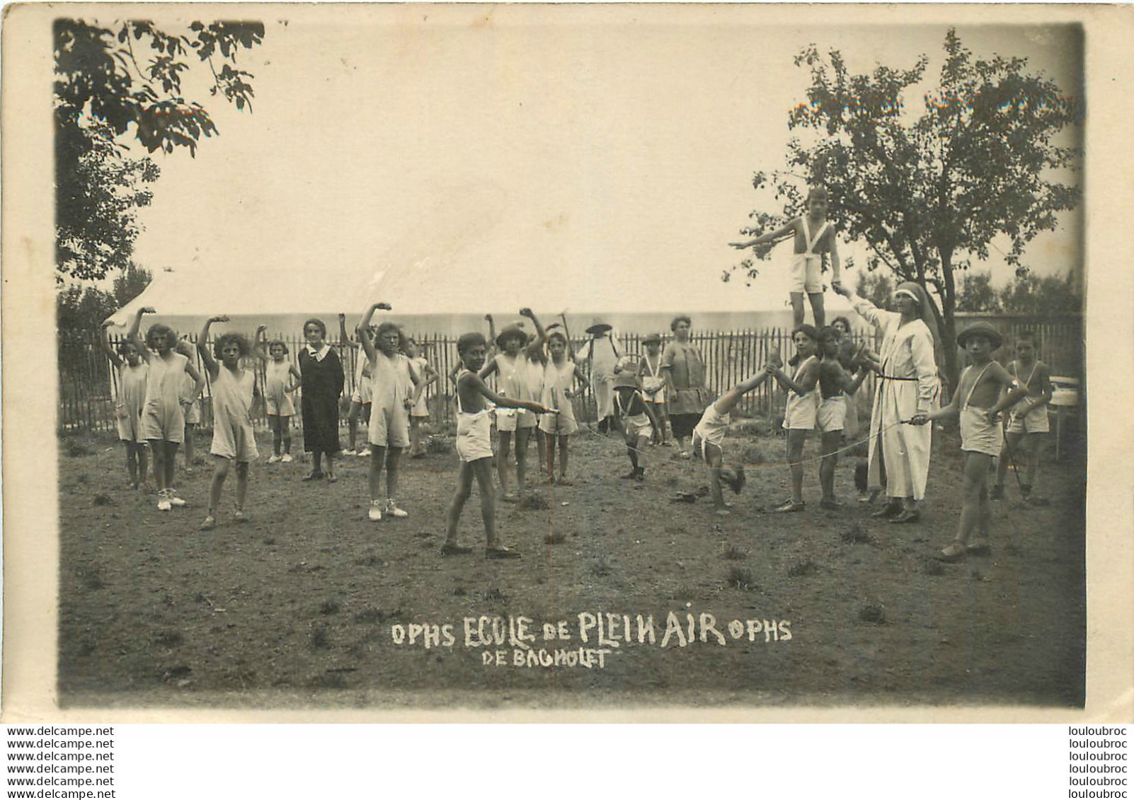 BAGNOLET CARTE PHOTO OPHS ECOLE DE PLEIN AIR DE BAGNOLET PHOTO E. BINDER - Bagnolet