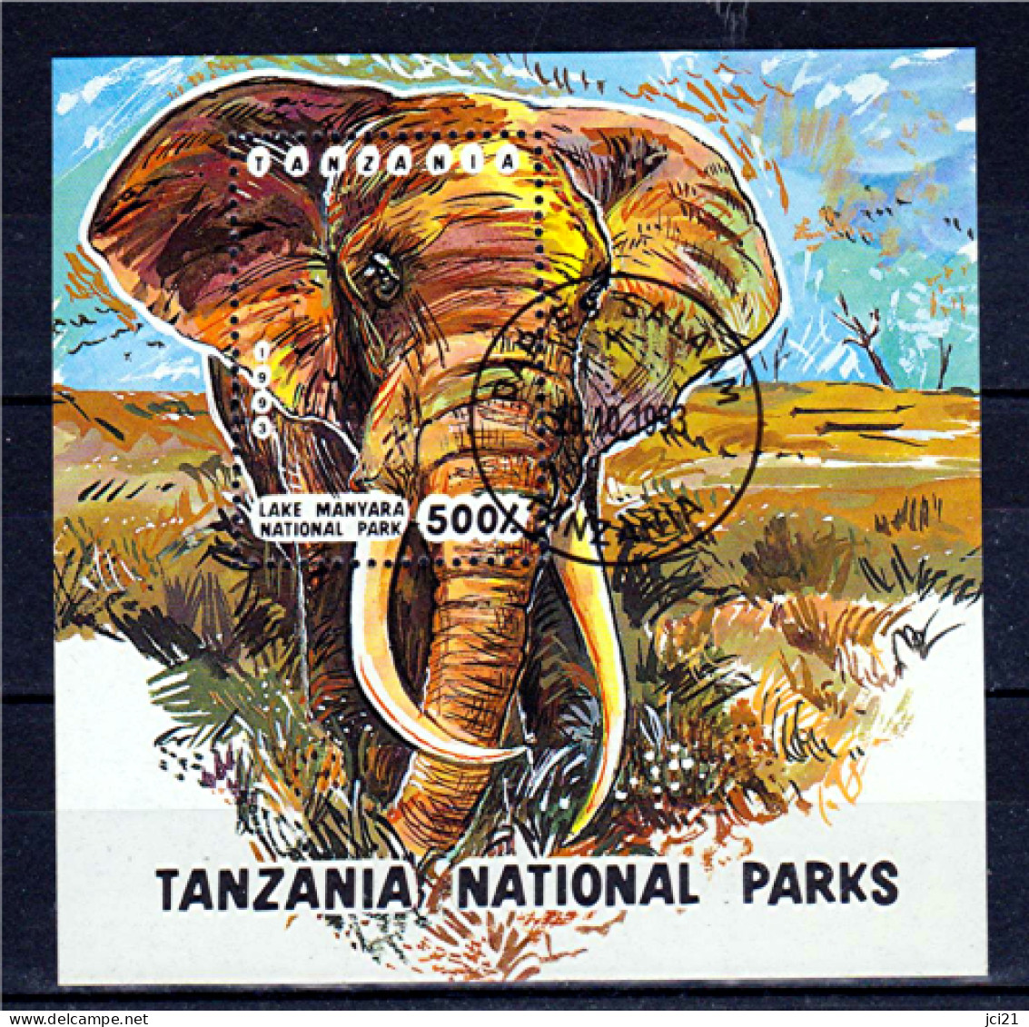 Bloc Du Tanzania National Park - Dar Es Salam 1993 - Éléphant  (056)_T1661 - Olifanten