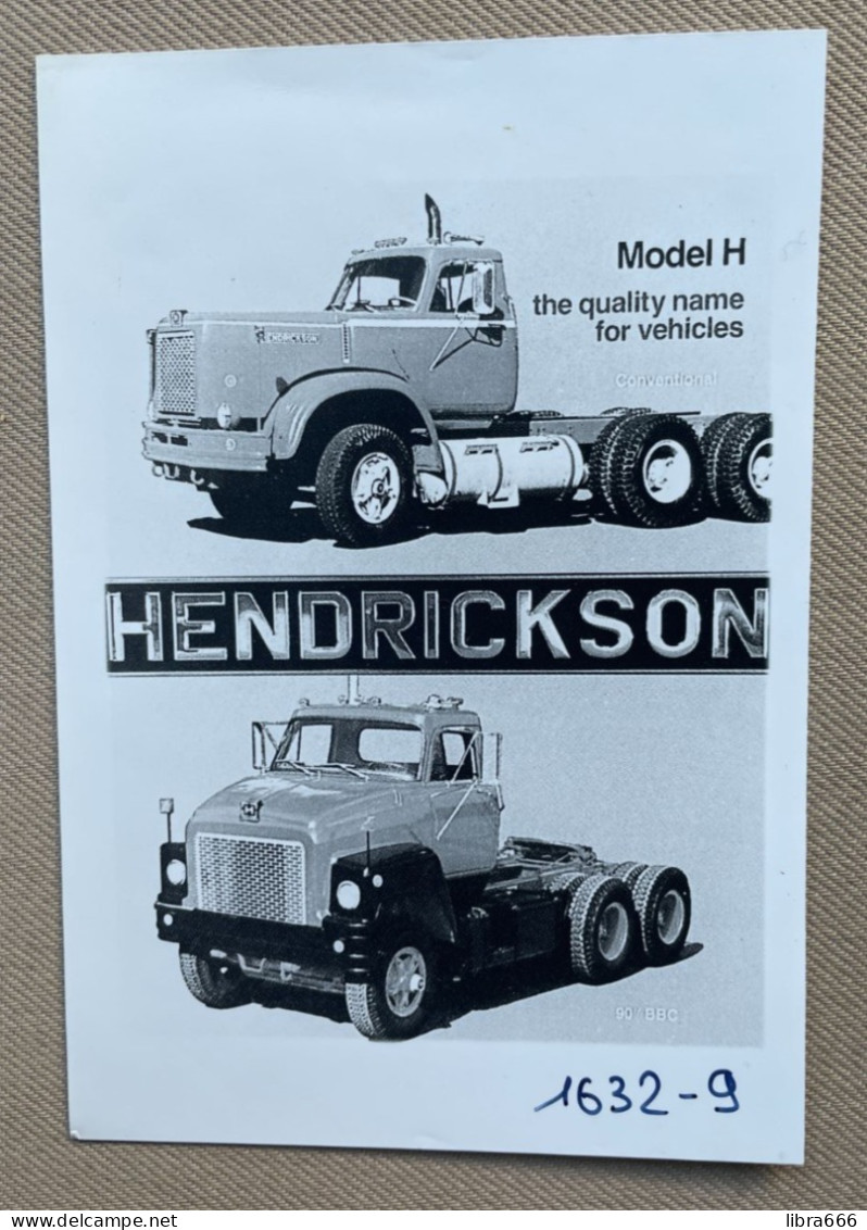 HENDRICKSON Model H - 15 X 10 Cm. (REPRO PHOTO ! Zie Beschrijving, Voir Description, See Description) ! - Automobiles