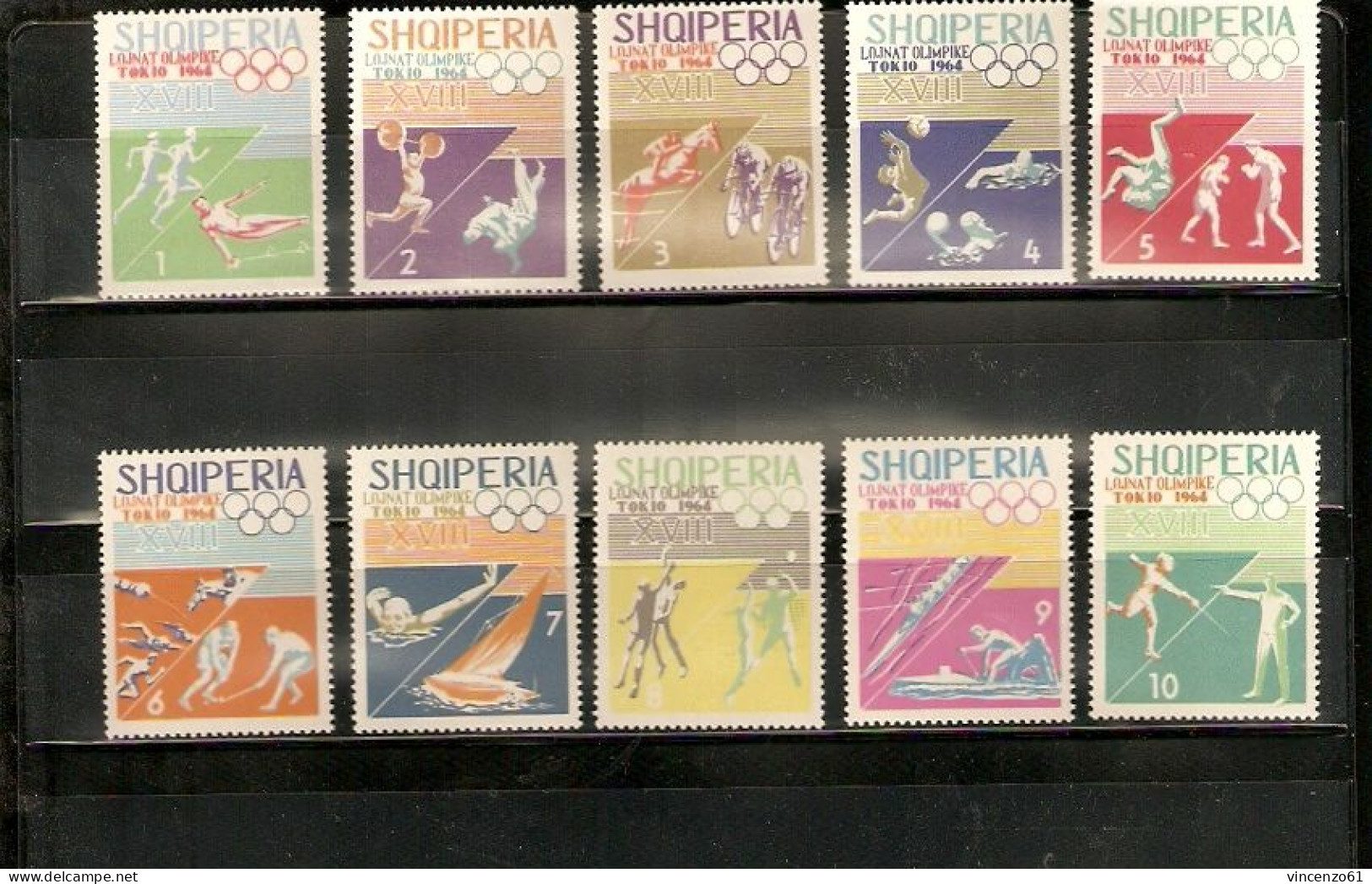 SHQIPERIA COMPLETE SERIE TOKIO 1964 OLIMPIC GAMES - Ete 1964: Tokyo