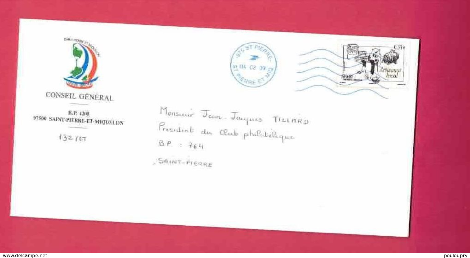 Lettre De 2009 Pour Saint-Pierre - YT N° 947 - Artisanat Local - Briefe U. Dokumente