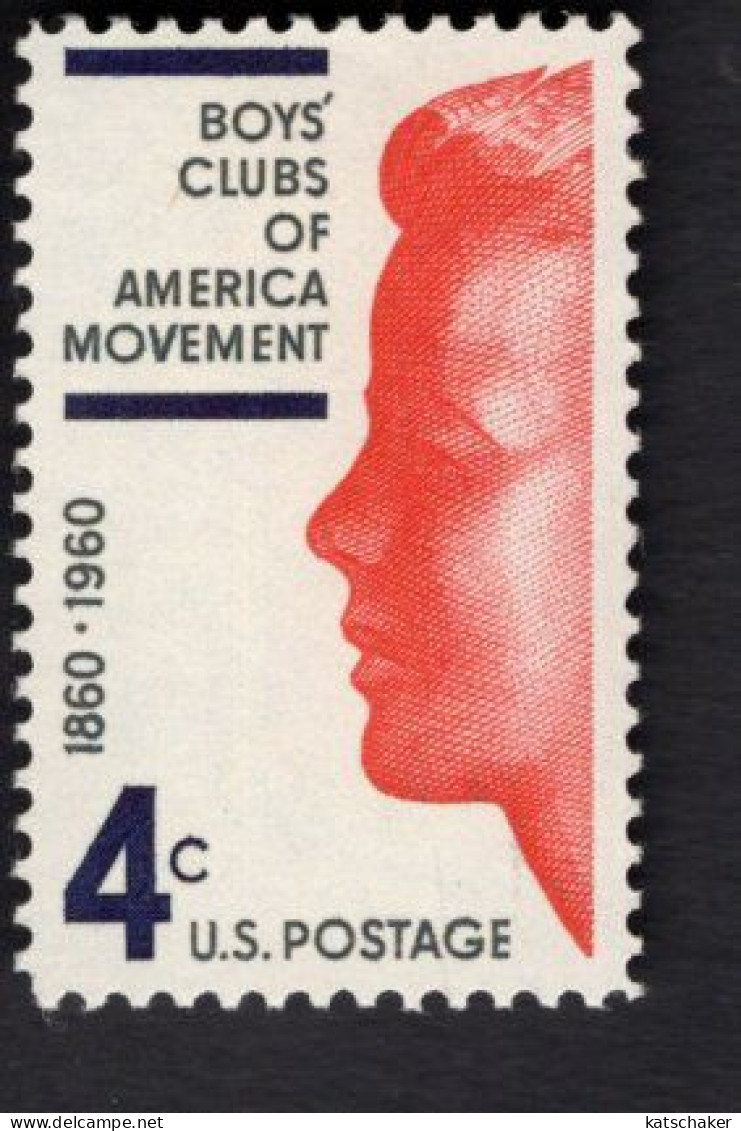 202746626 1960 SCOTT 1163 (XX) POSTFRIS MINT NEVER HINGED  -  BOY'S CLUB OF AMERICA ISSUE - Ungebraucht