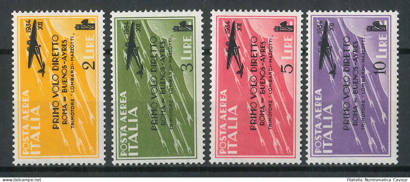 1934 - ** (Catalogo Sassone N.° PA 56/59) (45) - Correo Aéreo