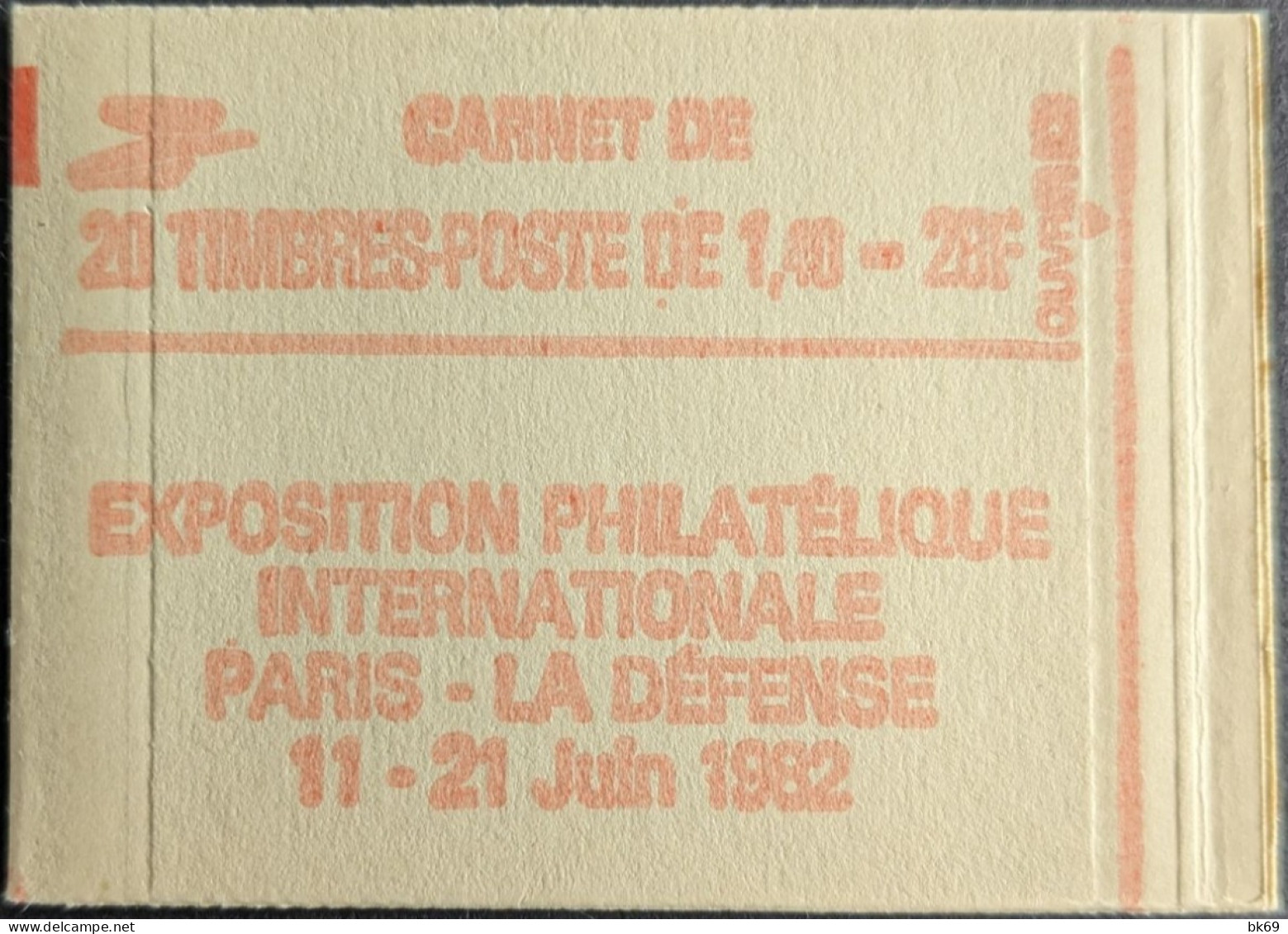 2151 C1 Conf. 8 Date 6/ 28.8.81 Carnet Fermé Sabine 1.40F Vert - Modernes : 1959-...