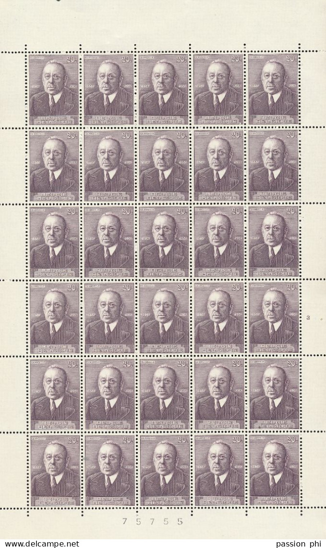 BELGIUM BELGIQUE COB F997 PANEL 3  MNH POSTFRIS SANS CHARNIERE - 1951-1960