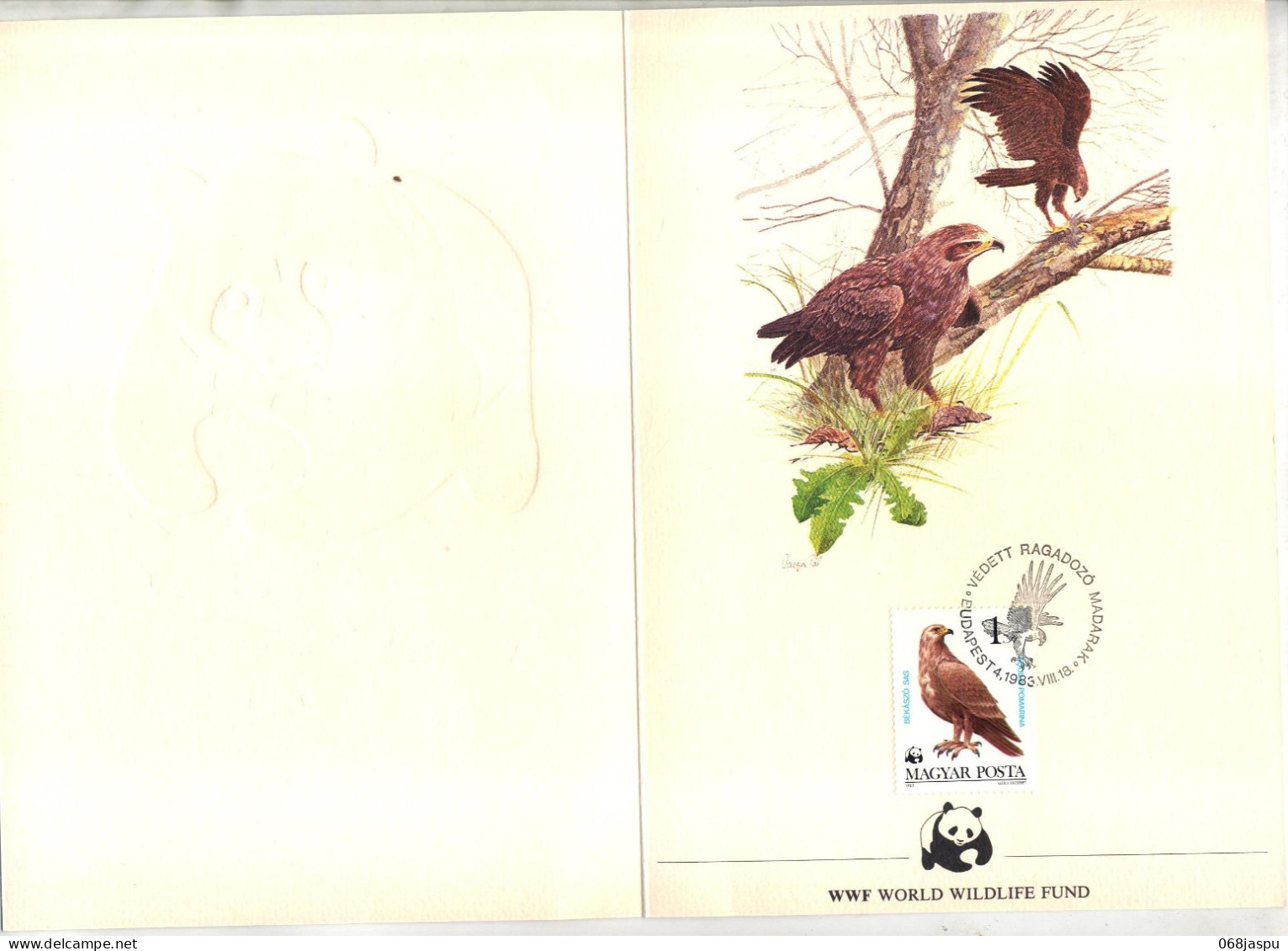 Souvenir Fdc  1986  Rapace Wwf - FDC