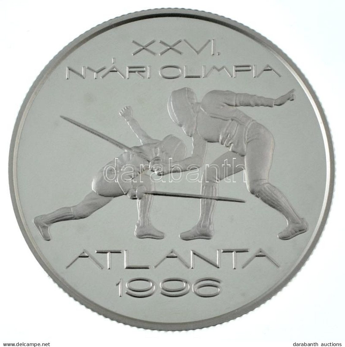 1995. 1000Ft Ag "XXVI. Nyári Olimpia - Atlanta" Jelzett Próbaveret Kapszulában. Csak 50 Db Létezik Belőle! (31,46g/0.925 - Zonder Classificatie