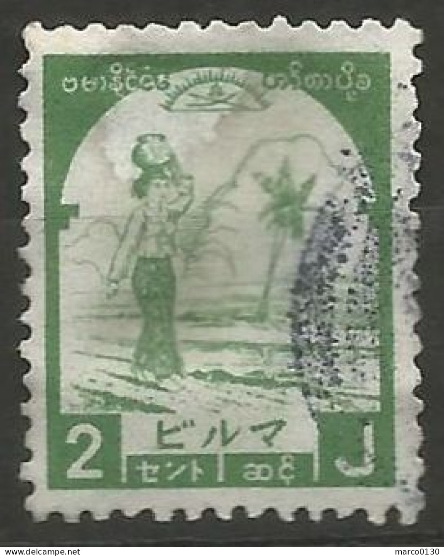 BIRMANIE / OCCUPATION JAPONAISE N° 37 OBLITERE - Burma (...-1947)