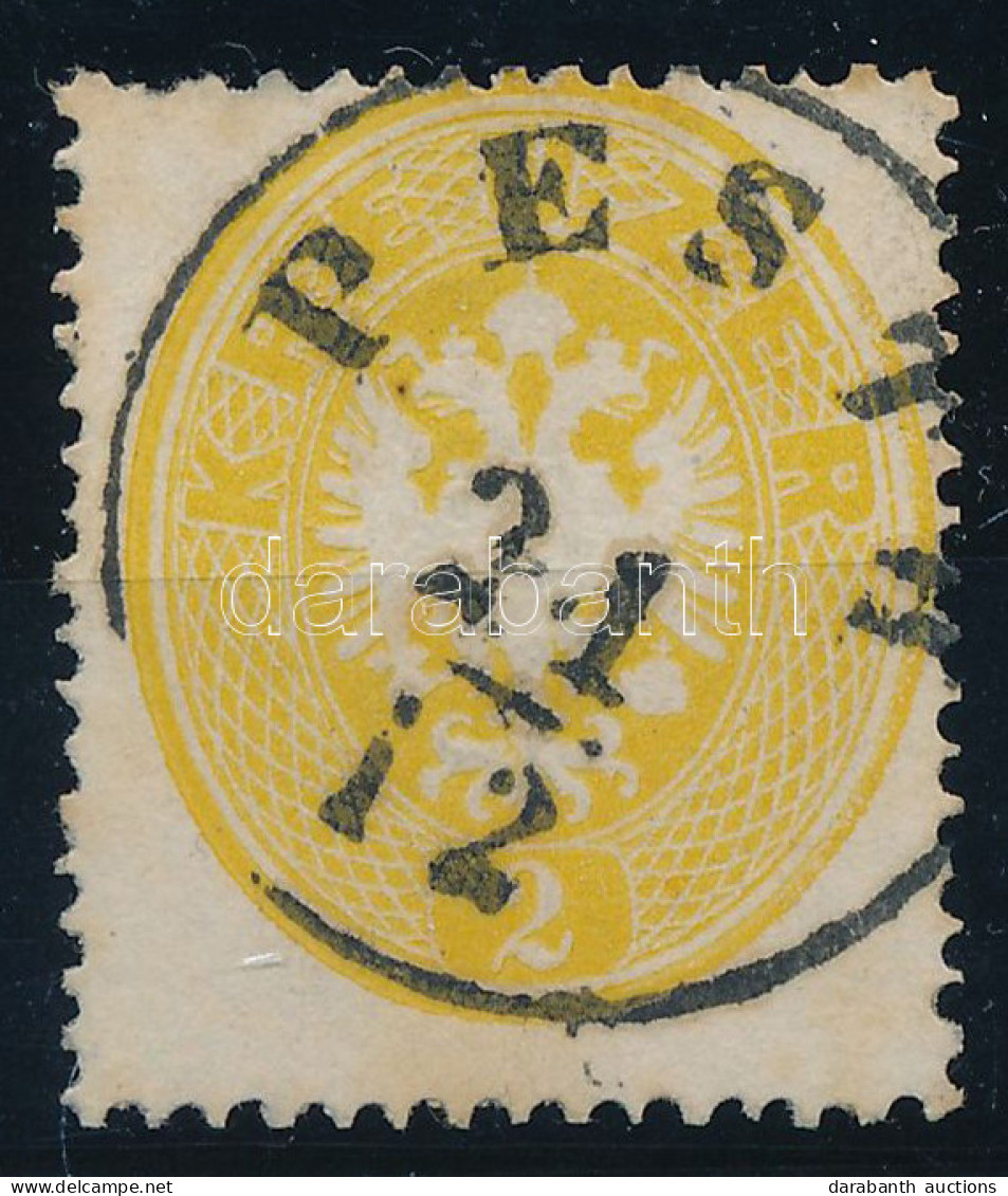 O 1863 2kr élénk Sárga Szín / Bright Yellow "PESTH" - Altri & Non Classificati