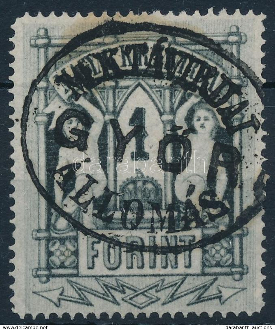 O 1874 Réznyomat Távírda 1Ft / Mi T 15 "M.K. TÁVIRDAI GYŐR ÁLLOMÁS" - Altri & Non Classificati