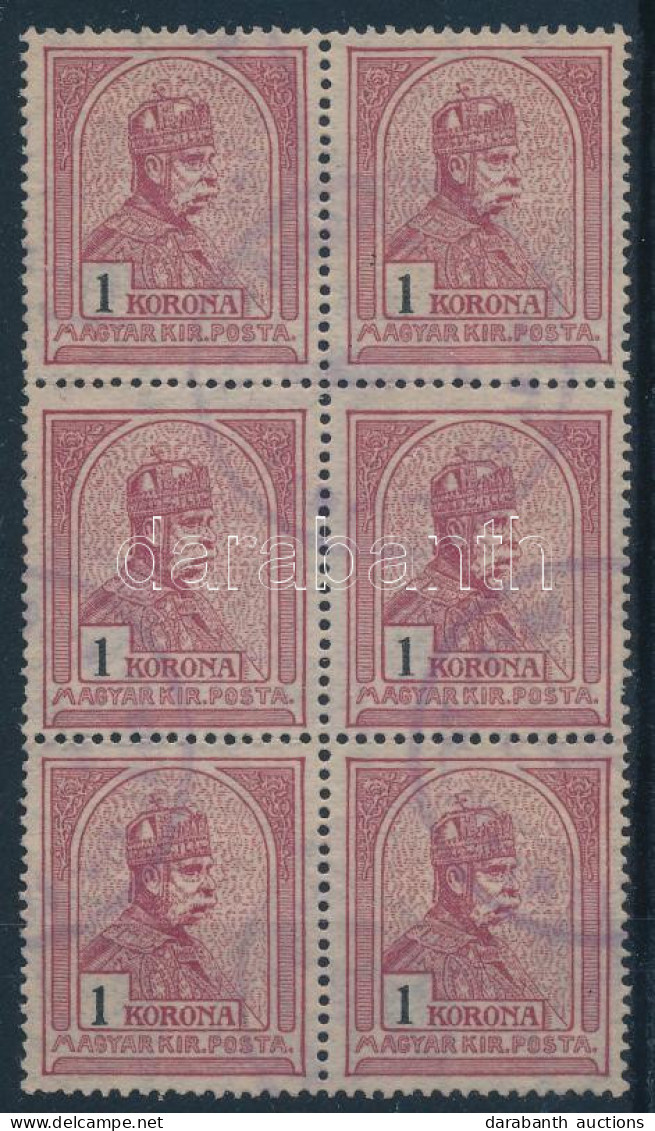 O 1906 1K Hatostömb / Mi 87 C Block Of 6 - Other & Unclassified