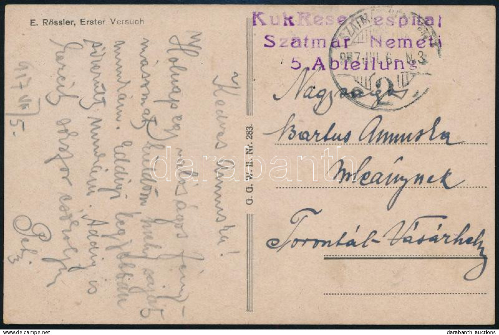 1917 Tábori Posta Képeslap / Field Postcard "K.u.k. Reservespital Szatmár-Németi 5. Abteilung" - Sonstige & Ohne Zuordnung