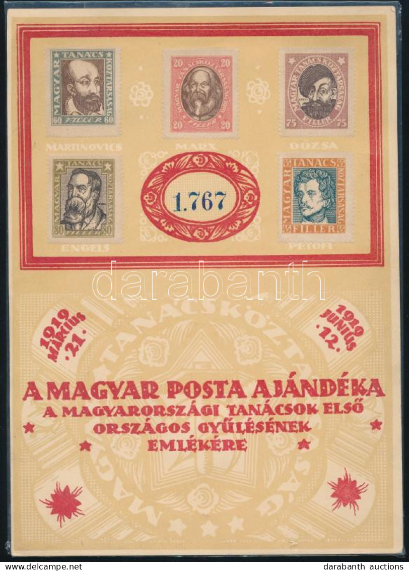 1919 Magyar Tanácsköztársasági Arcképek Emléklap Luxus állapotban / Souvenir Card - Altri & Non Classificati