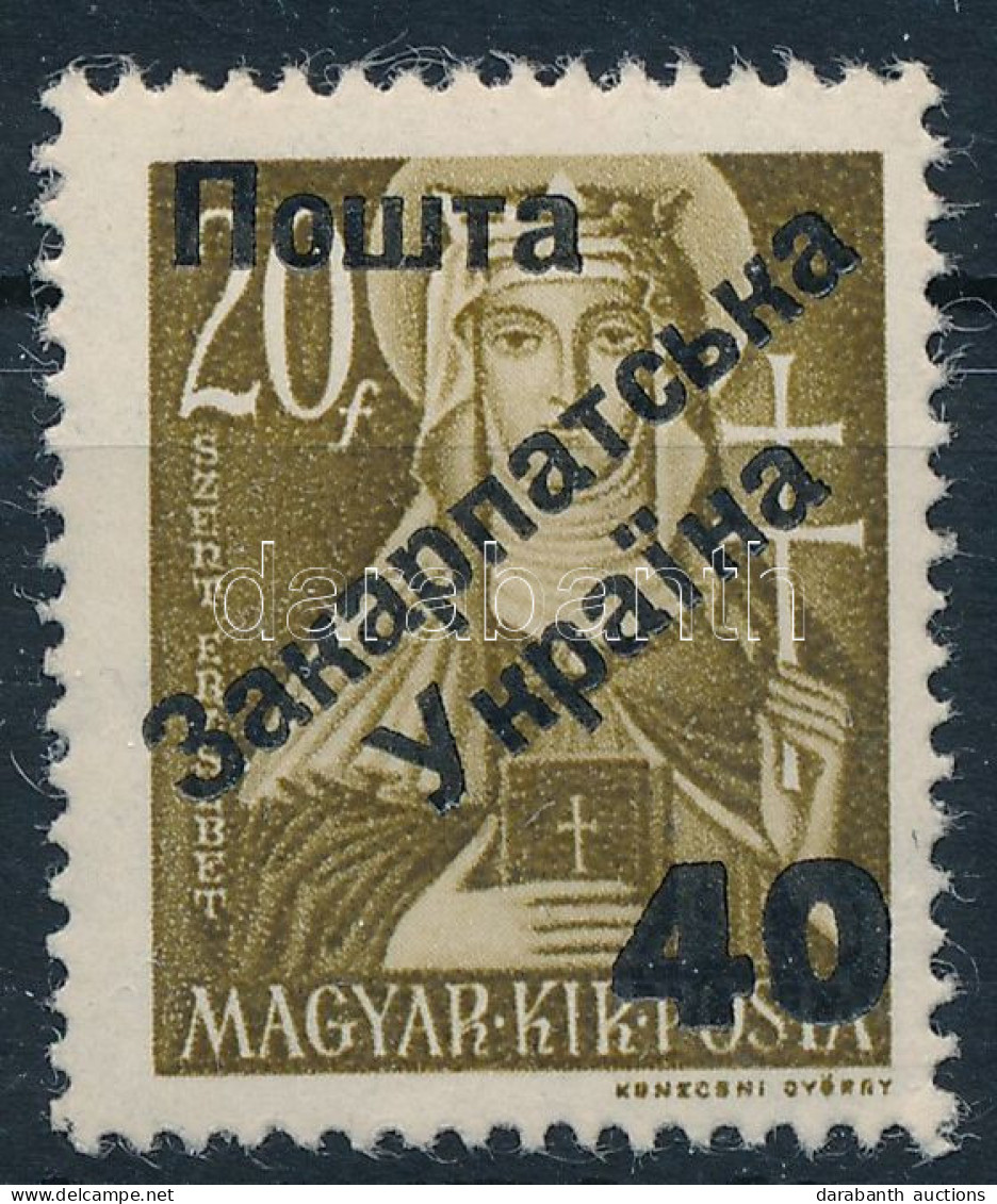 ** Ungvár II. 1945 Nagyasszonyok 40/20f. Signed: Bodor (35.000) - Altri & Non Classificati