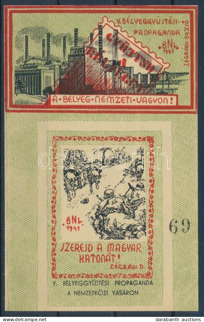 ** 1941/4abbI BNV Bélyeggyűjtési Propaganda Emlékív (6.000) / Souvenir Sheet - Andere & Zonder Classificatie