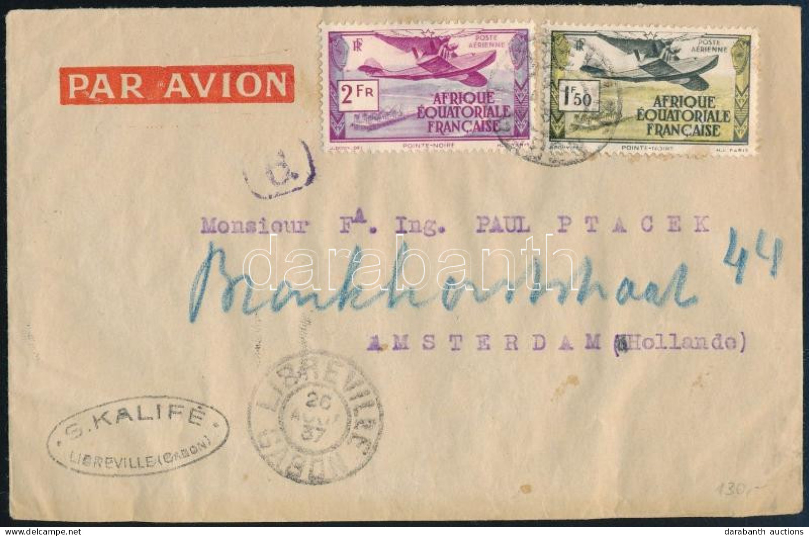 1937 Légi Levél Amszterdamba / Airmail Cover To Amsterdam - Altri & Non Classificati