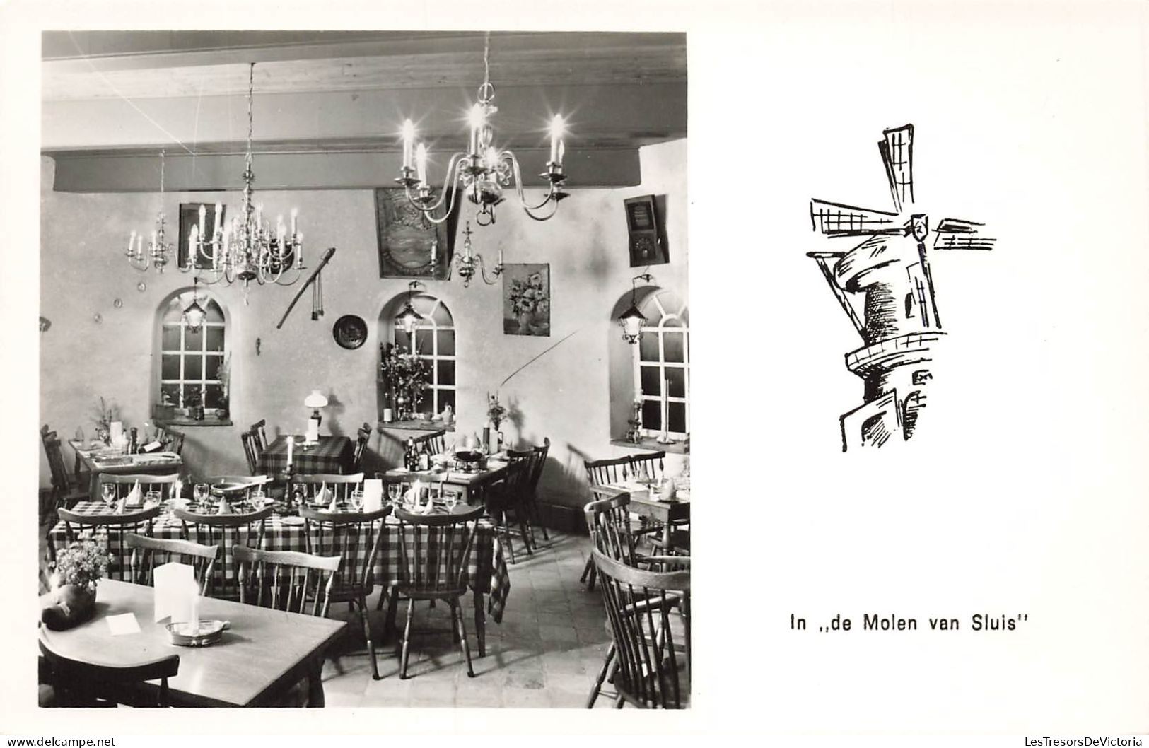 PAYS-BAS - In De Molen Van Sluis - Café Restaurant - Vue à L'intérieur Du Restaurant - Carte Postale Ancienne - Other & Unclassified