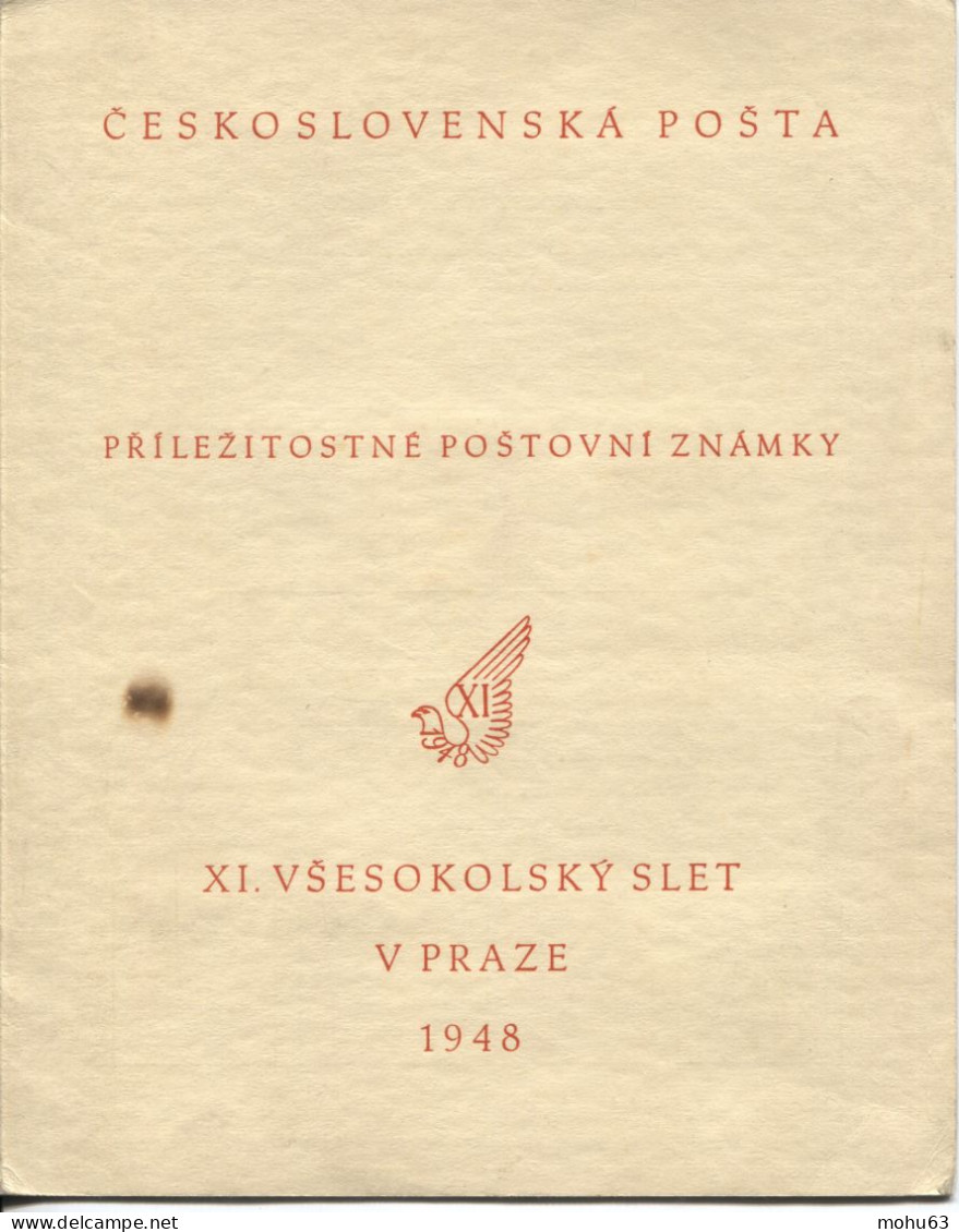 Tschechoslowakei Sokol Gedenkbuch Mit 532-4 + 540-3 FDC - Lettres & Documents