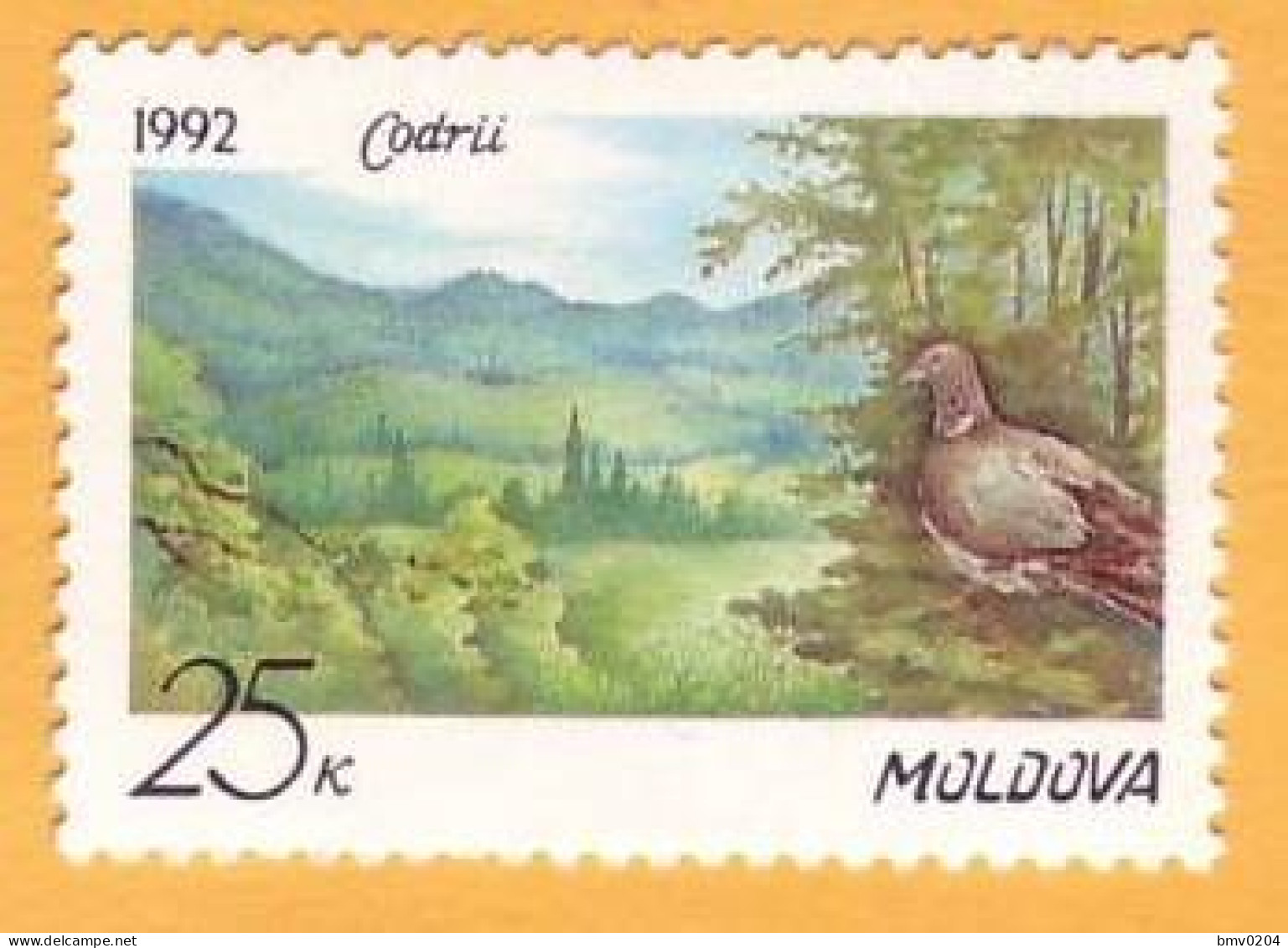 1992 Moldova Moldavie Moldau Mint Birds. Ringdove. Fauna. Forest. Landscape - Pigeons & Columbiformes