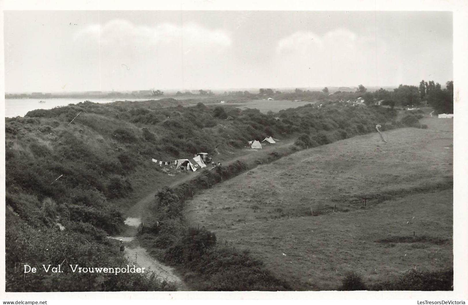 PAYS-BAS - De Val Vrouwenpolder - Vue D'ensemble - Des Petites Tentes - Animé - Carte Postale Ancienne - Veere