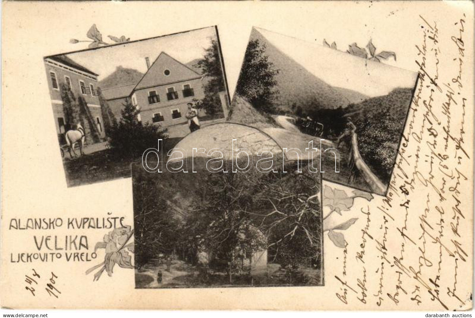 T2/T3 1901 Velike, Velika (Pozsega, Pozega); Alansko Kupaliste, Ljekovito Vrelo / Fürdő, Gyógyforrás / Spa, Bath, Spring - Non Classés