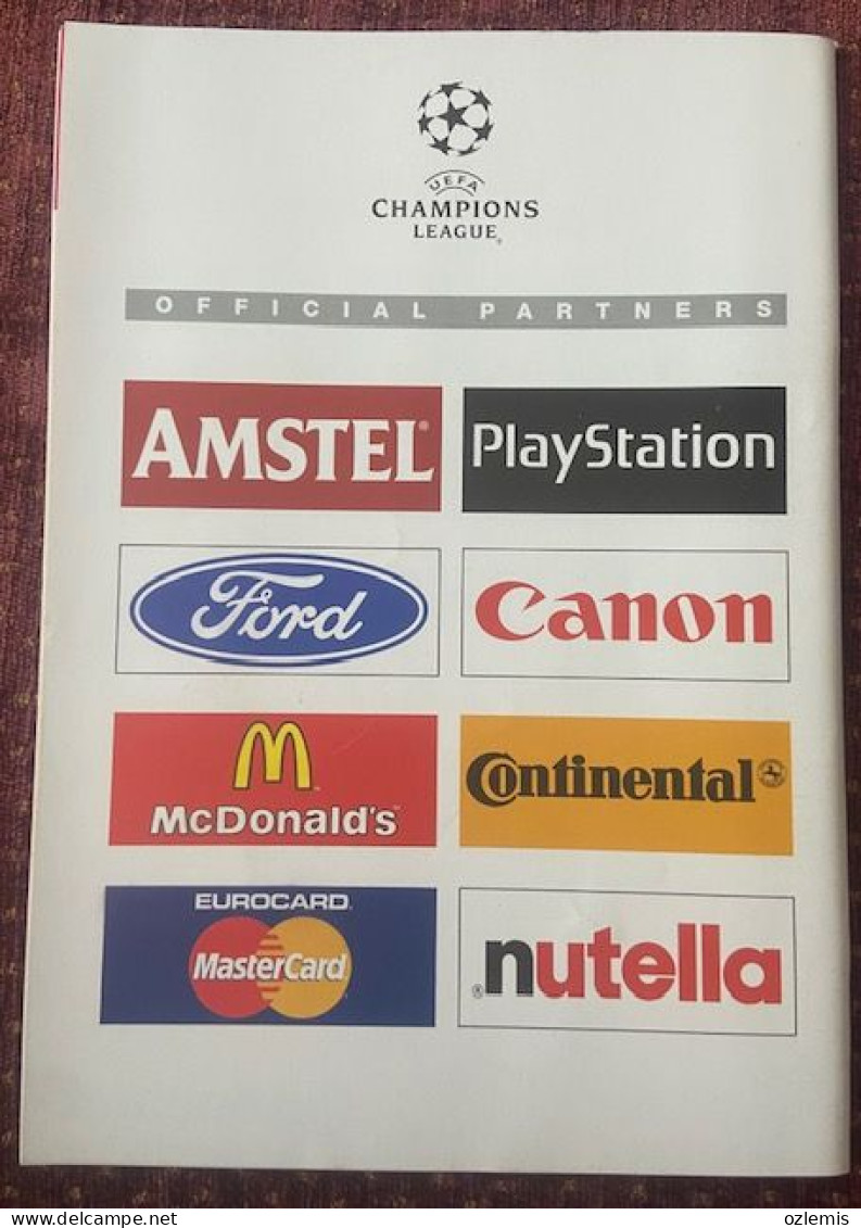 BESIKTAS ,BAYERN MUNCHEN ,CHAMPIONS LEAGUE   ,MATCH SCHEDULE 1997 - Livres