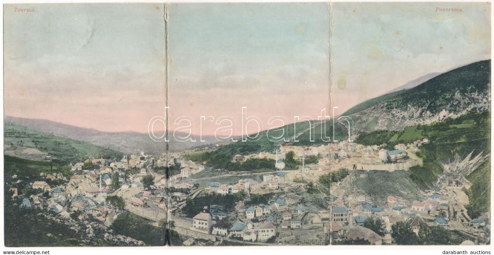 * T4 1910 Travnik, 3-tiled Folding Panoramacard (r) - Non Classificati