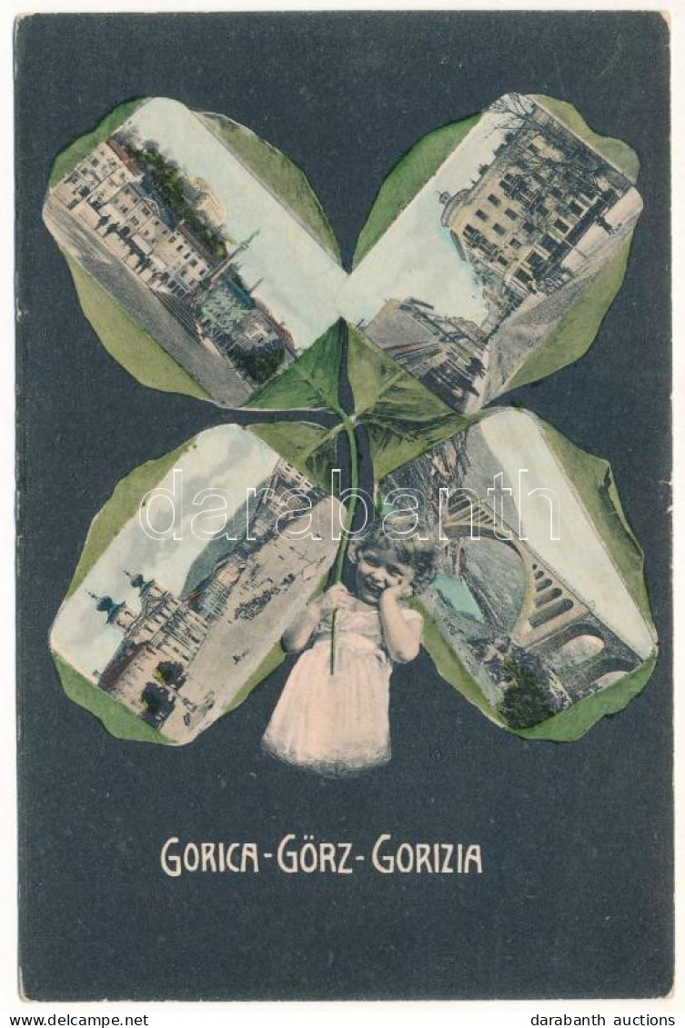 * T2/T3 Gorizia, Görz, Gorica; Montage With Clover, Art Nouveau (EK) - Non Classés